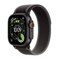 Apple Trail Loop Armband für das  Apple Watch Series 1 t/m 11 / SE / Ultra (44/45/46/49 mm) - Größe S/M - Charcoal Black / Black Titanium