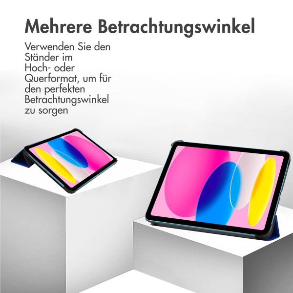 imoshion Trifold Klapphülle Apple iPad 11 (2025) 11 Zoll A16 / iPad 10 (2022) 10.9 Zoll - Cobalt Blue