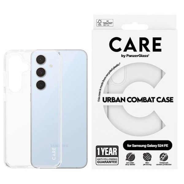 CARE by PanzerGlass Urban Combat Case für das Samsung Galaxy S24 FE - Transparent