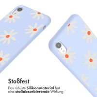 imoshion SilikonHülle design mit Band Apple iPhone Xr - Lila Flower Distance