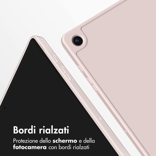 Accezz Smarte Klapphülle aus Silikon Samsung Galaxy Tab A9 8.7 Zoll - Rosa