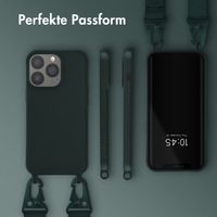 Selencia SilikonHülle mit abnehmbarem Band Apple iPhone 13 - Dunkelgrün