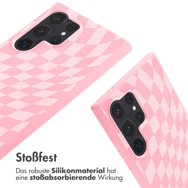 imoshion Silikonhülle design mit Band für das Samsung Galaxy S24 Ultra - Retro Pink