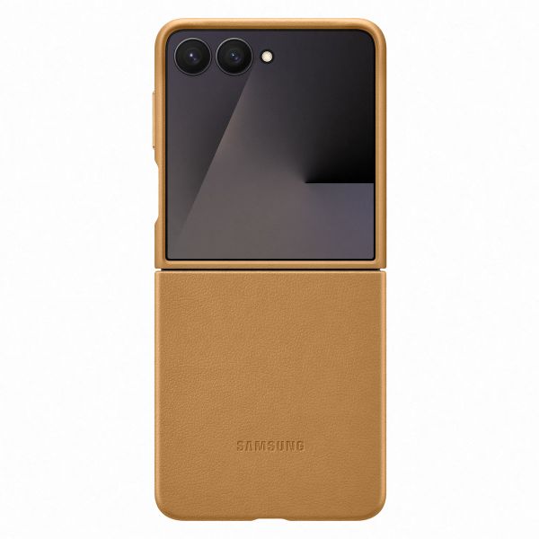 Samsung Original KindSuit Vegan Leather Case Samsung Galaxy Z Flip 7 - Camel