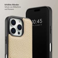 Selencia Nova Back Cover mit Kordel und Kartenhalter für das iPhone 16 Pro - Beige