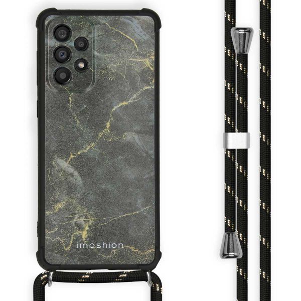 imoshion Design Hülle mit Band für das Samsung Galaxy A33 - Black Marble