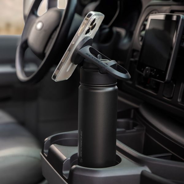 Scosche MagicMount Flask - Handyhalterung – Isolierte Trinkflasche 650ML – MagSafe – Schwarz