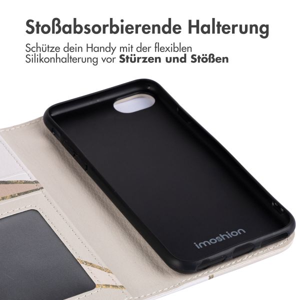 imoshion Design Klapphülle iPhone SE (2022 / 2020) / 8 / 7 / 6(s) - Beige Graphic