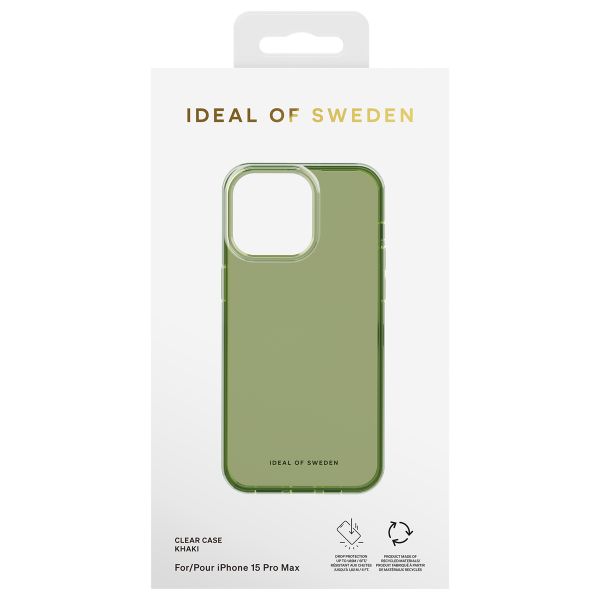 iDeal of Sweden Clear Case für das Apple iPhone 15 Pro Max - Khaki