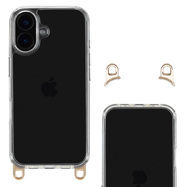Selencia Backcover mit abnehmbaren Haken Apple iPhone 16 - Transparent