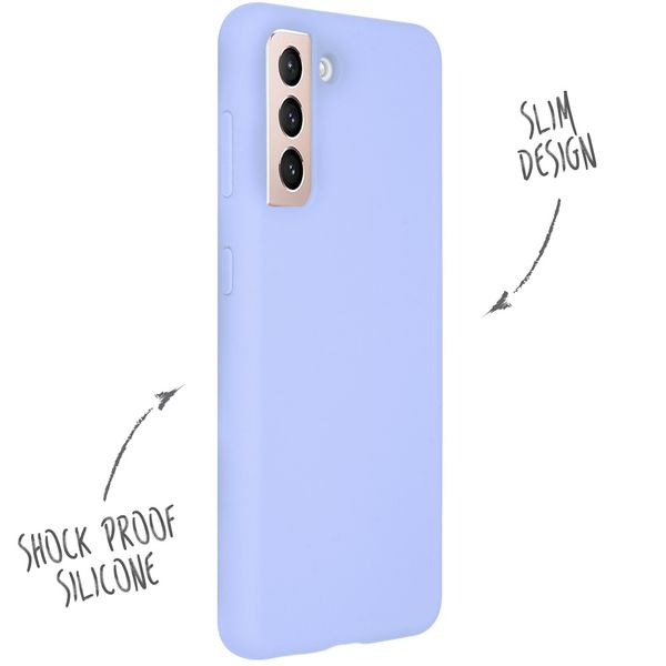 Accezz Liquid Silikoncase Samsung Galaxy S21 - Violett