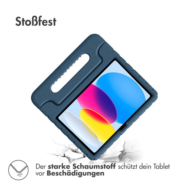 imoshion Schutzhülle mit Handgriff kindersicher für das iPad 10 (2022) 10.9 Zoll - Dunkelblau