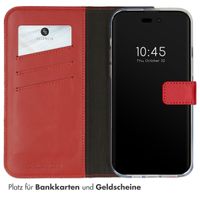 Selencia Echtleder Klapphülle für das iPhone 14 Pro Max - Rot