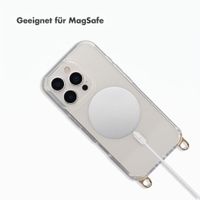 Selencia Rivièra MagSafe Backcover mit abnehmbarem Haken Apple iPhone 16 Pro - Transparent