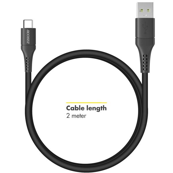 Accezz USB-C- auf USB-Kabel - 2 m - Schwarz