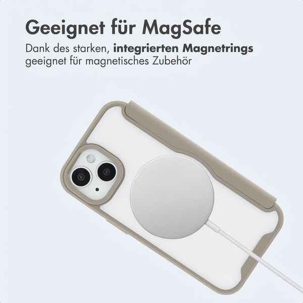 imoshion Transparente Bookcase mit MagSafe Apple iPhone 15 - Beige