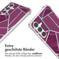 imoshion Design Hülle mit Band für das Samsung Galaxy S24 Plus - Bordeaux Graphic