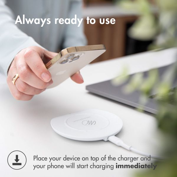 imoshion Qi Soft Touch Wireless Charger - Kabelloses Ladegerät - 10 Watt - Weiß