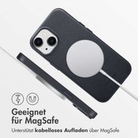 Accezz MagSafe Leather Backcover für das iPhone 15 - Onyx Black