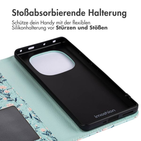 imoshion Design Klapphülle Xiaomi Redmi Note 14 Pro Plus (5G) - Blue Flowers