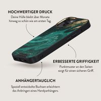 Burga Elite Gold Backcover für das iPhone 15 - Emerald Pool