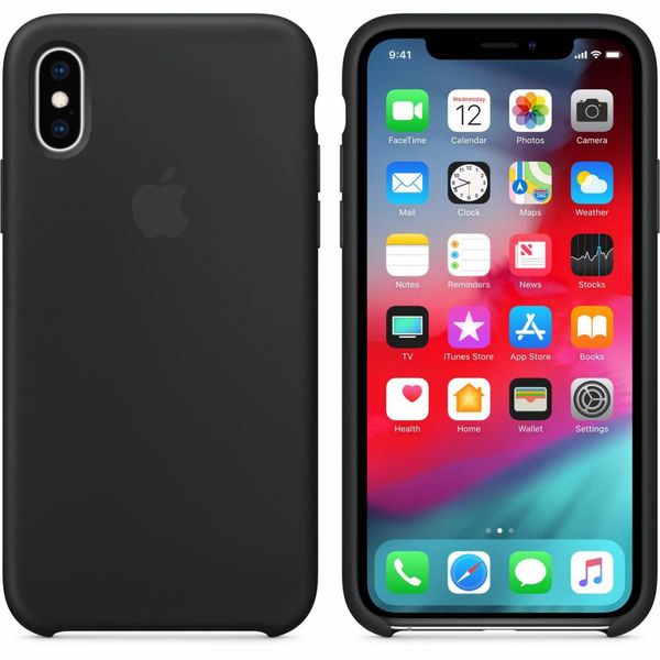 Apple Silikon-Case Schwarz für das Apple iPhone Xs / X