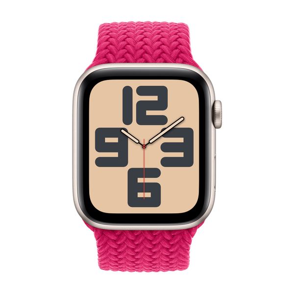 Apple Geflochtenes Solo Loop für  Apple Watch | 38/40/41/42 mm - Größe 4 - Raspberry