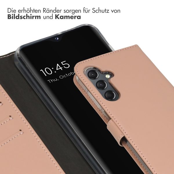 Selencia Echtleder Klapphülle für das Samsung Galaxy A25 (5G) - Dusty Pink