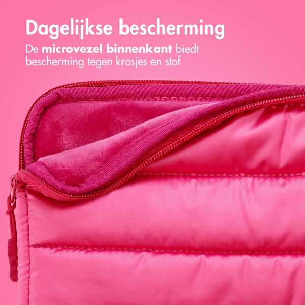 imoshion Puffer Laptop Hülle 13-14 Zoll - Laptop Sleeve - Hot Pink