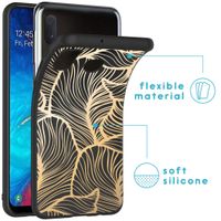 imoshion Design Hülle für das Samsung Galaxy A20e - Blätter / Schwarz