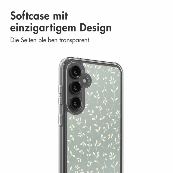 imoshion Design Hülle Samsung Galaxy S23 FE - Smoke Green Flowers