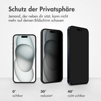 Accezz Privacy Displayschutz aus gehärtetem Glas für das Apple iPhone 14 Pro / 15 / 16