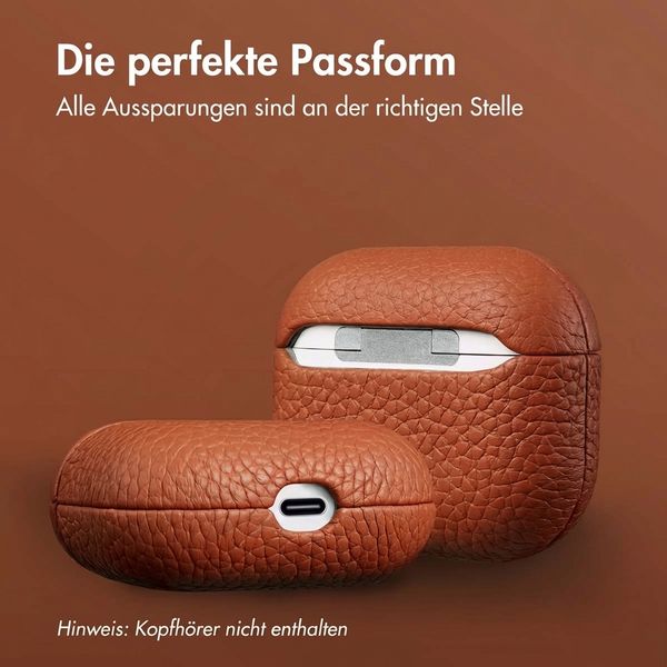 Accezz Echtleder Case  Apple Airpods 3 - Cognac