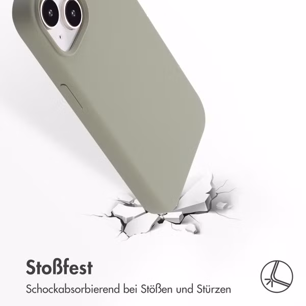 Accezz Liquid Silikoncase mit MagSafe Apple iPhone 15 - Cooper Green