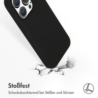 Accezz Liquid Silikoncase für das iPhone 15 Pro - Schwarz