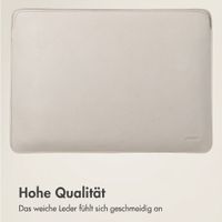Accezz Leather Laptop Hülle Apple MacBook 16 Zoll - Laptop Sleeve - Beige