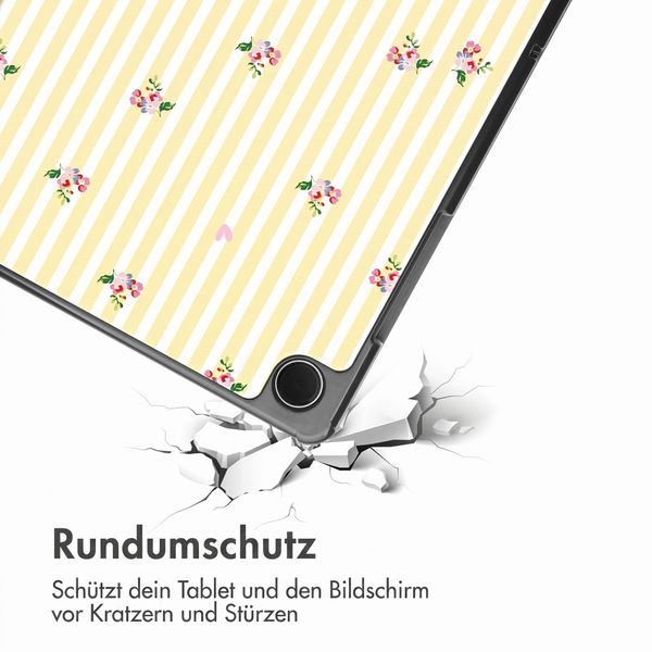 imoshion Design Trifold Klaphülle Samsung Galaxy Tab A11 Plus / A9 Plus - Garden Stripes