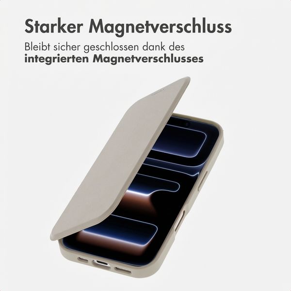 imoshion Transparente Bookcase mit MagSafe Apple iPhone 17 Pro Max - Beige