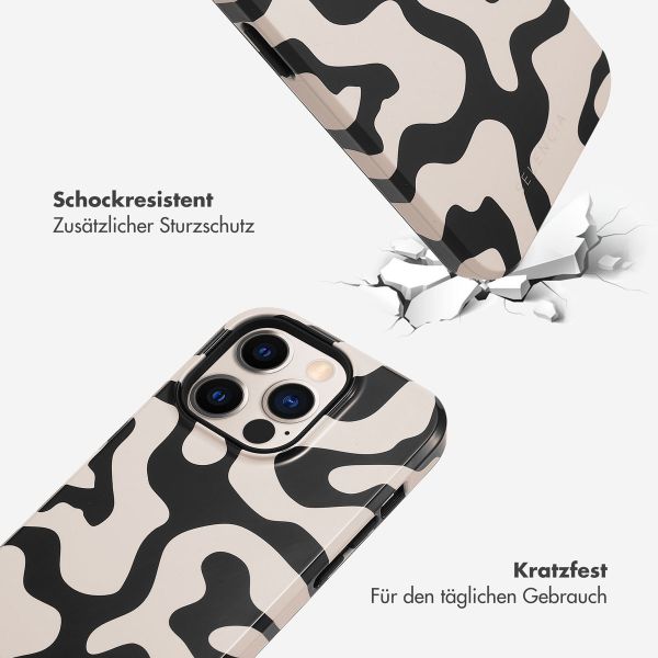 Selencia Vivid Tough Back Cover für das iPhone 14 Pro - Art Wave Black