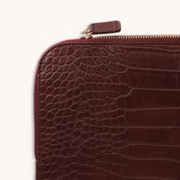 Selencia Croco Laptop Hülle 14 Zoll - Laptop Sleeve - Burgundy