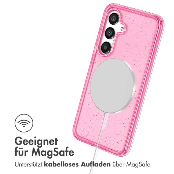 imoshion Sparkle Back Cover mit MagSafe für das Samsung Galaxy S24 - Glitzer Rosa