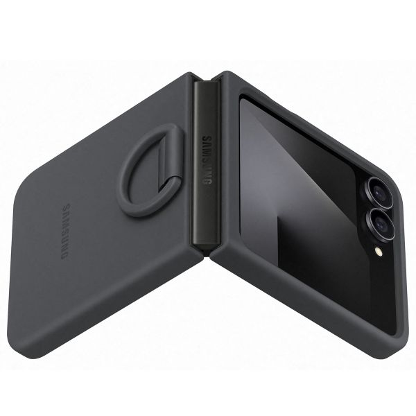 Samsung Original Silikon Cover Ring Samsung Galaxy Z Flip 6 / Flip 7 FE - Black