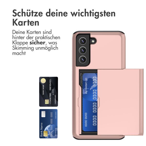 imoshion Backcover mit Kartenfach für das Samsung Galaxy S21 FE - Rose Gold