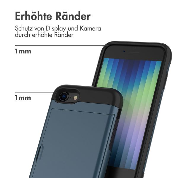 imoshion Backcover mit Kartenfach für das iPhone SE (2022 / 2020) / 8 / 7 - Dunkelblau