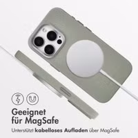 Accezz MagSafe Leather Backcover Apple iPhone 15 Pro - Light Grey