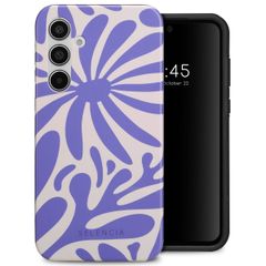 Selencia Vivid Back Cover Samsung Galaxy A55 - Modern Bloom Sapphire Blue
