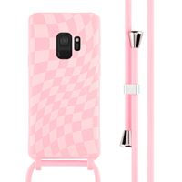 imoshion Silikonhülle design mit Band für das Samsung Galaxy S9 - Retro Pink