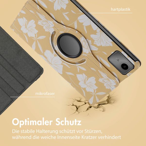imoshion 360° drehbare Design Klapphülle Lenovo Tab M11 - Yellow Flowers