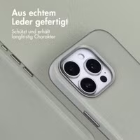 Accezz MagSafe Leather Backcover Apple iPhone 16 Pro - Light Grey