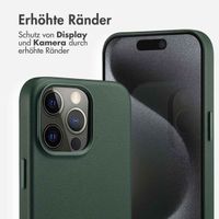 Accezz MagSafe Leather Backcover für das iPhone 15 Pro Max - Cedar Green